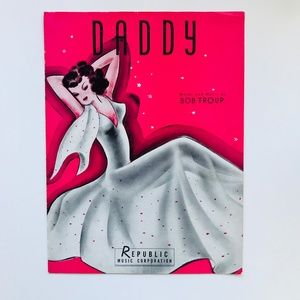 Vintage 1941 Daddy Sheet Music